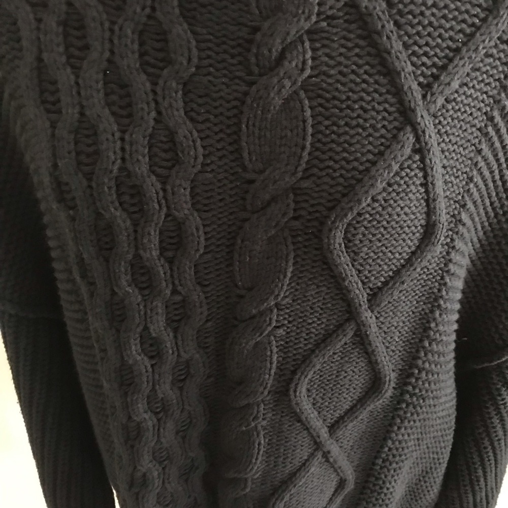 Free People Dream Cable Crew Sweater in Black NWT Small - Picture 12 of 14